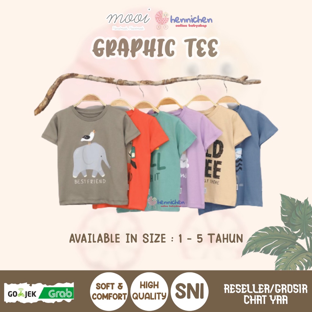 PROMO 7.7 PROMO BAJU LEBARAN MURAH Mooi Kaos Anak Unisex Graphic Tee Jogger Pants Anak Fashion Anak Laki Laki dan Perempuan 1-5 tahun