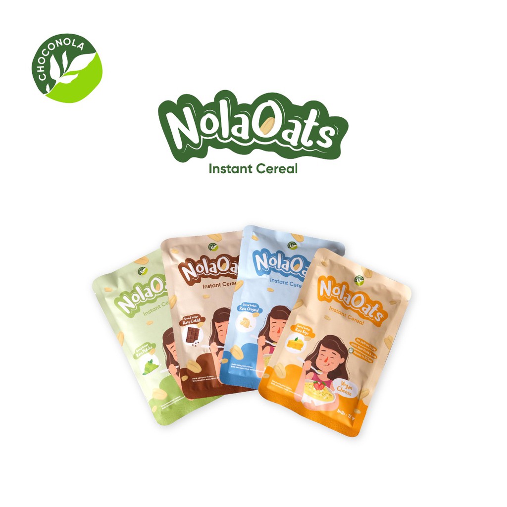 

NolaOats Instant Cereal Oatmeal Ori / Choco / Matcha / Cheese
