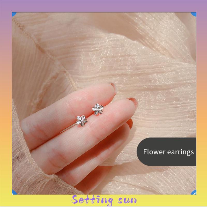 18K Emas anting korea Anting Tusuk untuk Wanita Aksesoris Fashion TN