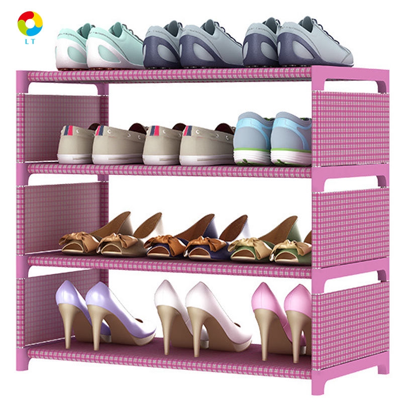 4 Tiers Storage Shoe Rack Hallway Shoe Organizer Cabinet Diy Shelf Shopee Indonesia