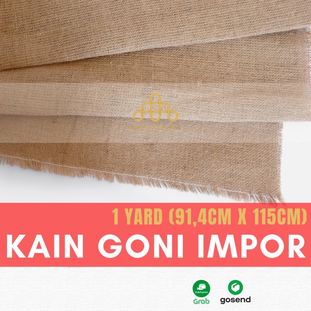 Kain Goni Import Murah - Kain Goni Yard - Kain Goni Halus - Burlap Fabric - Hessian Cloth - Bahan Goni Dekorasi