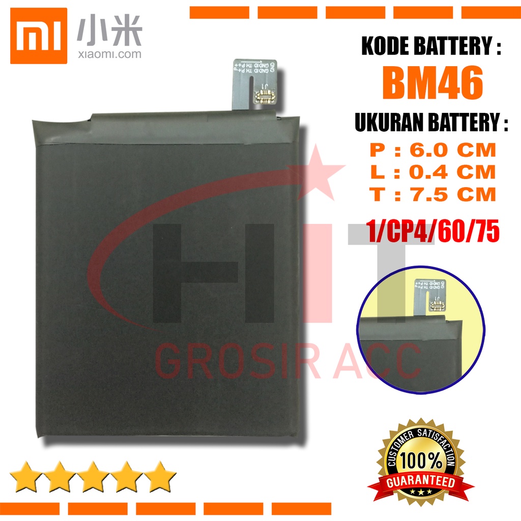 Baterai Battery XiaoMi BM46 Redmi Note 3 Pro Original