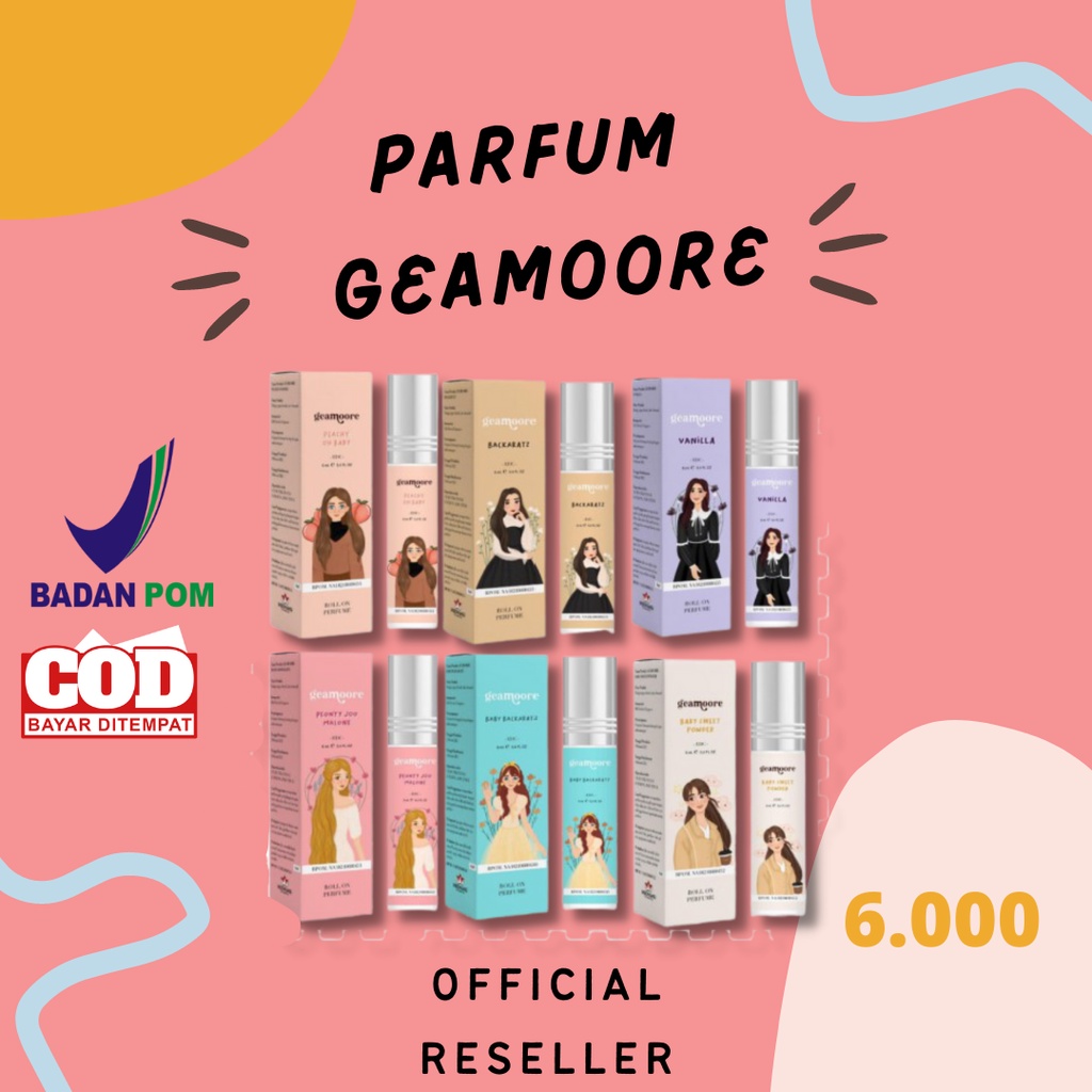 [READY/LANGSUNG KIRIM]BEST SELLER PARFUM GEAMOORE 6ml INSPIRED PARFUM BPOM GEAMOORE FREE GIFT