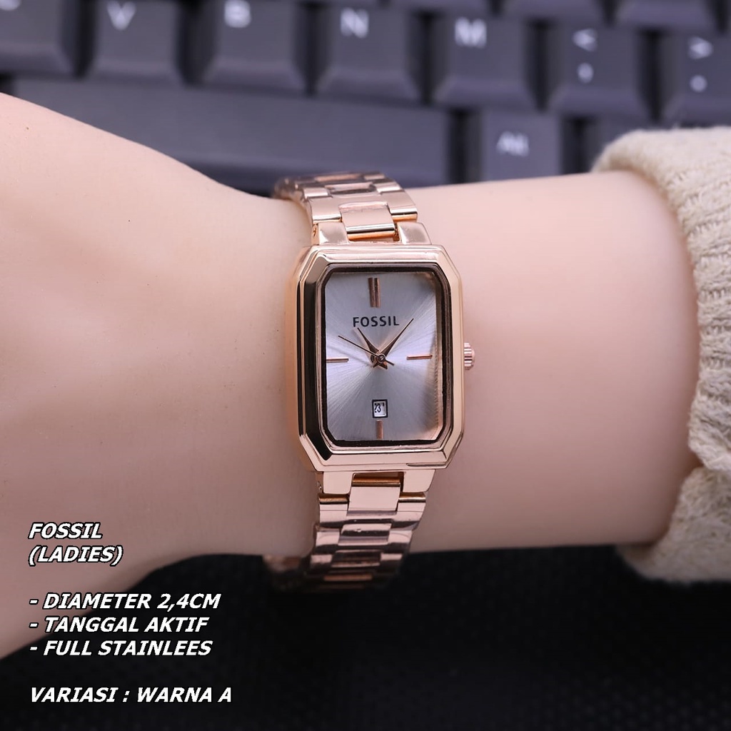 JAM TANGAN WANITA FASHION RANTAI BODY SEGI TANGGAL AKTIF