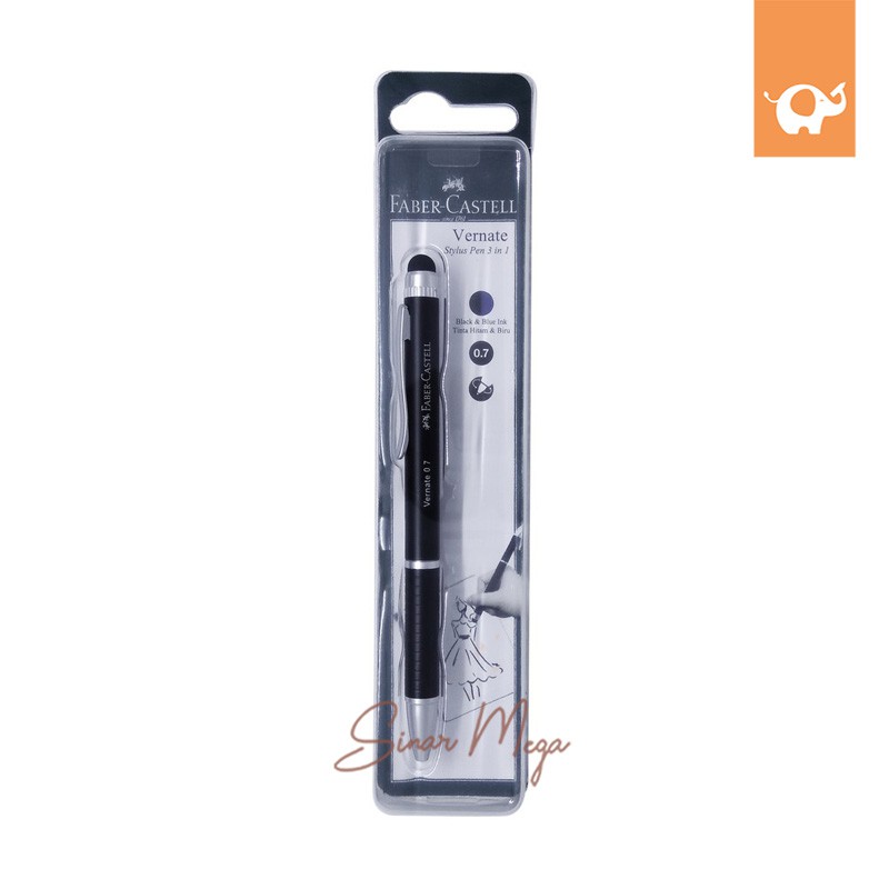 

Faber Castell Pulpen Vernate Stylus Pen 3 In 1 " BLACK "/ Pena Tinta Hitam & Biru Berkualitas