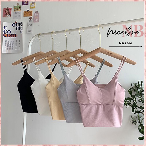 Nicebra Crop Top Tanktop fashion wanita tanpa kawat pakaian dalam wanita 1051