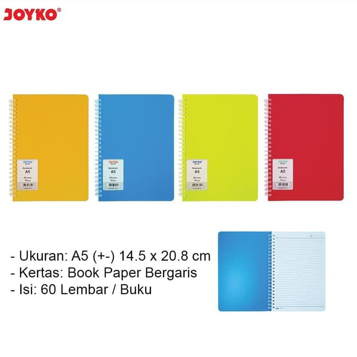 

Joyko Note Book Notebook Agenda Buku Ring Spiral A5 NB-661 Neon