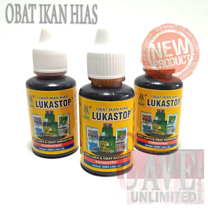 LUKA STOP 30ML  obat luka jamur karantina anti bakteri ikan koi hias