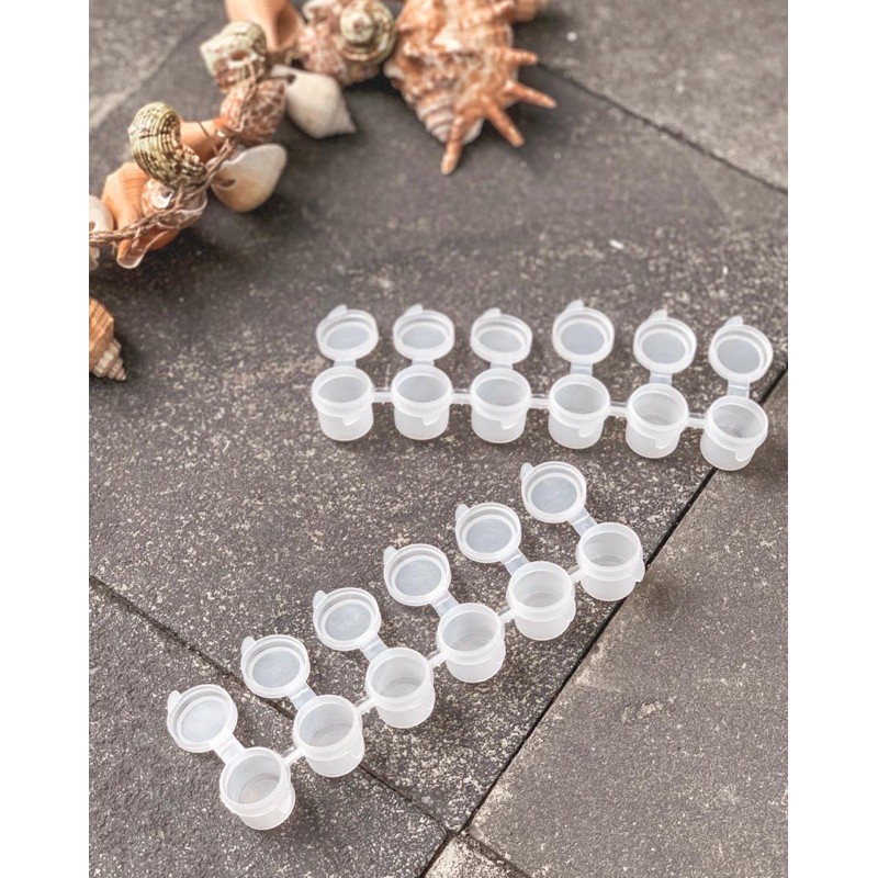 Pot Cat Plastik Renteng / Wadah cat 6x5ml