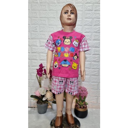 SET ANAK PEREMPUAN TSUM TSUM NEW MJR/baju anak cewek sumsum keren/set anak perempuan tsum-tsum viral