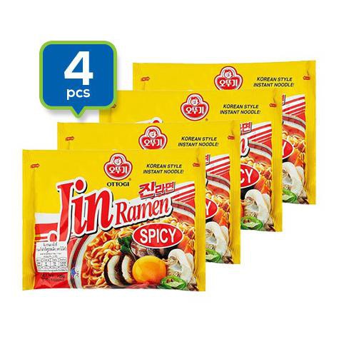 

{BISA COD} Ottogi Jin Ramen Korea Hot Spicy - 120g x 4 pcs * BERMUTU [Kode 1|Kode 2|Kode 3|Kode