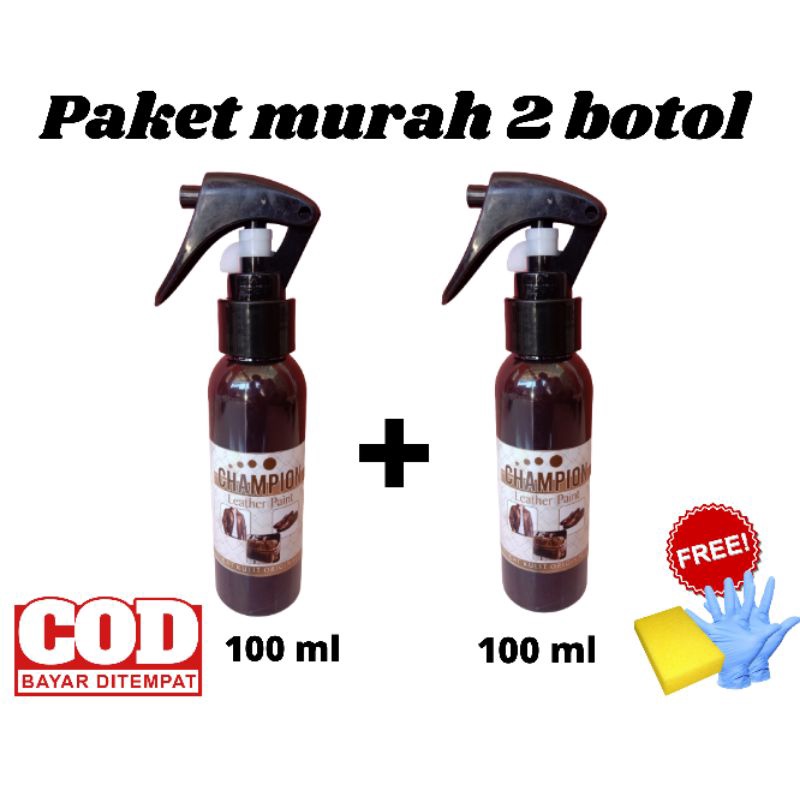 paket murah 2 botol cat kulit 100ml+100ml,bermacam macam warna,cat untuk semua bahan kulit,jaket kulit,tas kulit,sepatu kulit,dll