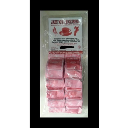 

Jahe Merah Ginseng sachet an isi 10 bungkus