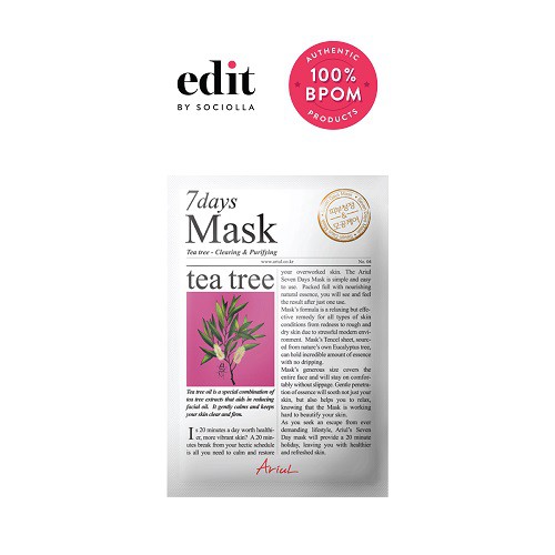 

Ariul 7days Mask - Tea Tree - size: 20 gr - Edit by Sociolla
