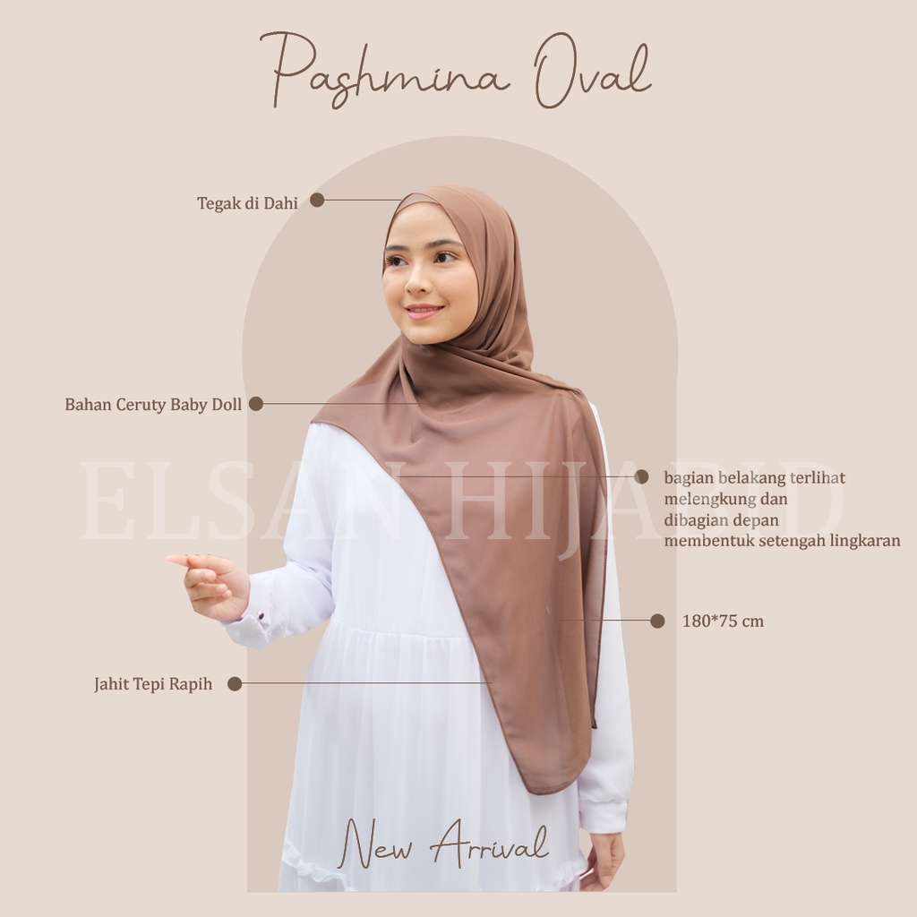 PASHMINA OVAL MALAYSIA /MALAY OVAL/CURV PASHMINA CERUTY BABYDOLL