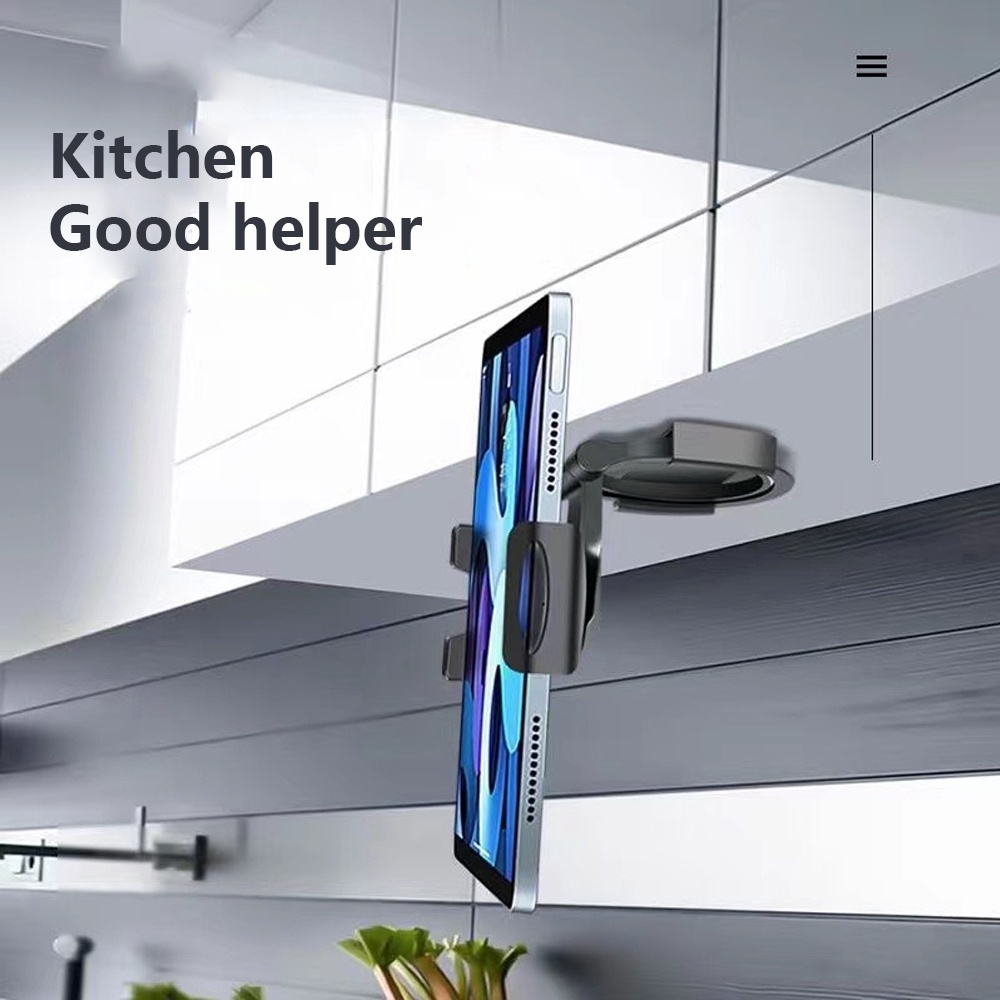 Xnyocn Ring Stand Holder iPad Mini Air Pro 11 &quot;Xiaomi Tablet Mount Dinding Dapur Rumah 2in1