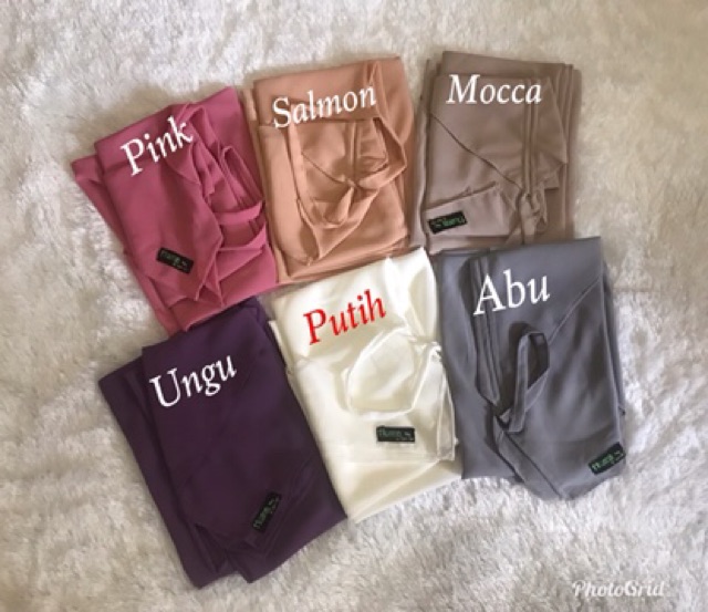 HUSNA | Khimar Instan Serut (Sisa Putih)