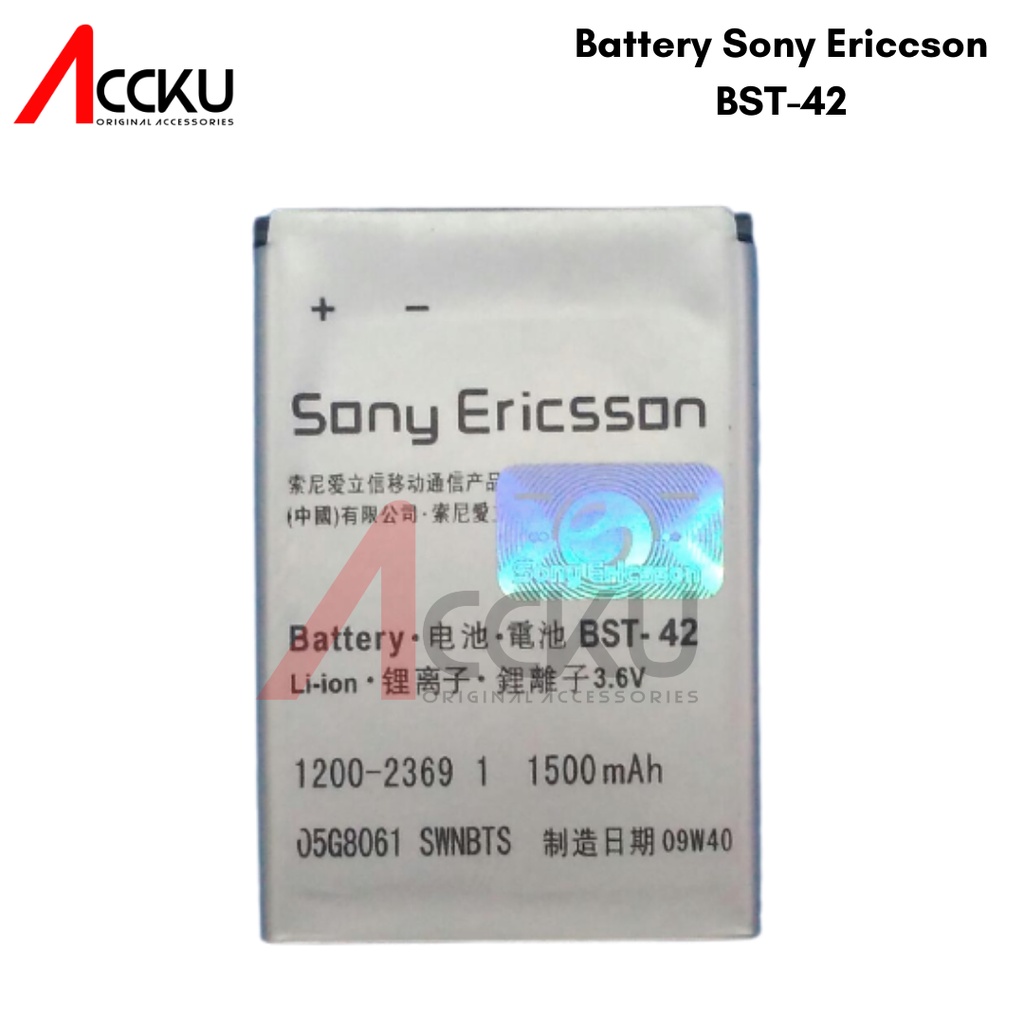 BATTERY SONY BATRE BATTERY BATERAI SONY BST42 - BST-42 ORIGINAL 85