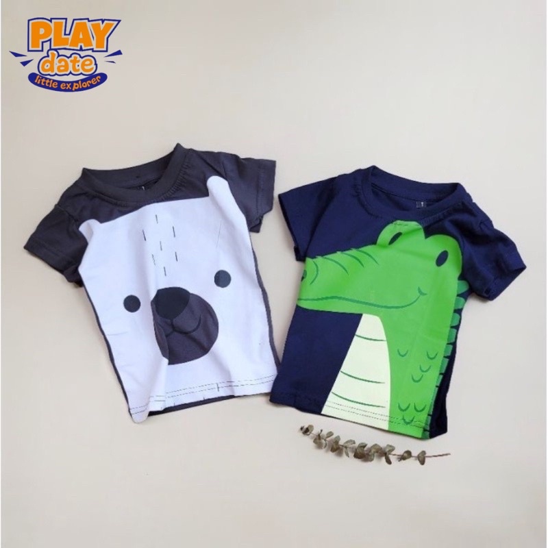 Baju Kaos Anak Atasan Lengan Pendek Baju Anak Distro Laki Laki Cowok Perempuan Cewek 1- 5 Tahun Kaos Anak