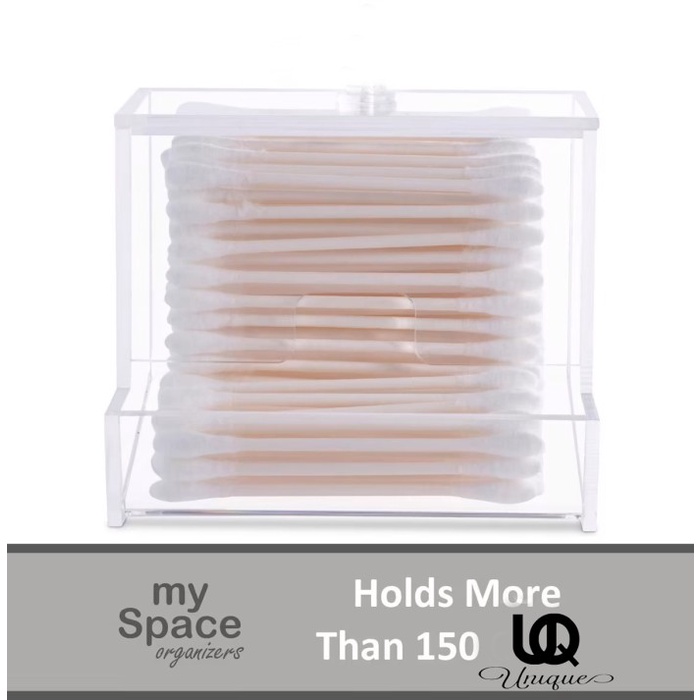 Acrylic Cotton Bud Box Organizer - Kotak Tempat Korek Kuping Akrilik