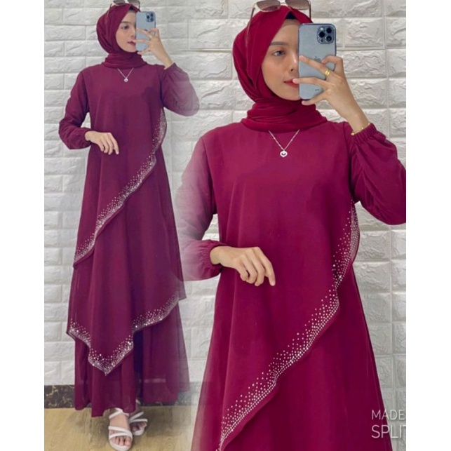 Gamis Malaysia Payet Premium Fashion Wanita Terkini Terlaris Murah Baju Kurung