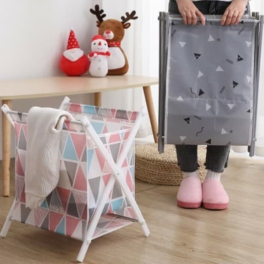 SHENAR MULTI STORAGE BASKET / LAUNDRY BAG KERANJANG BAJU KOTOR LIPAT TEKUK SILANG / TEMPAT MAINAN ANAK