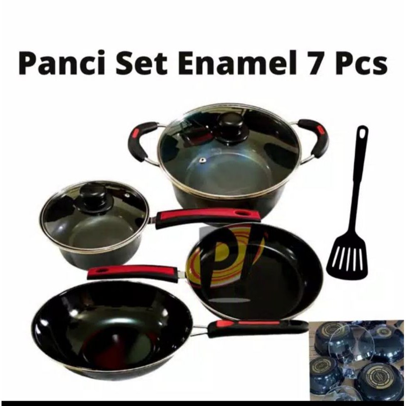 set enamel 7 pcs texania