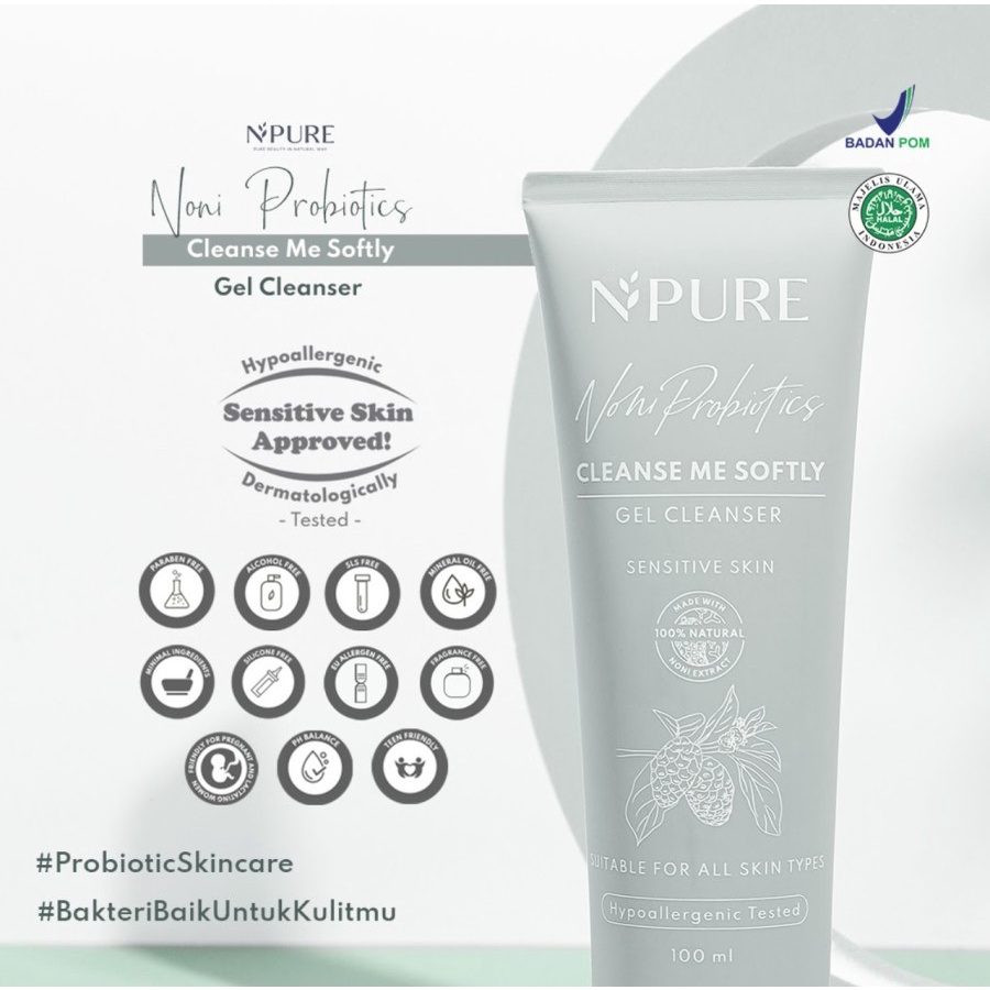 ✨ AKU MURAH ✨NPURE NONI PROBIOTICS &quot;CLEANSE ME SOFTLY&quot; GEL CLEANSER