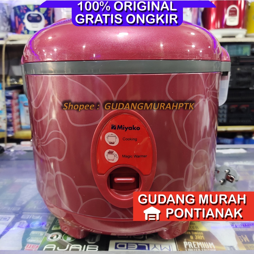 Ricecooker Miyako MCM 508R 1.8L (Red) Magic Com Miyako Penanak Nasi Full Merah Kilat