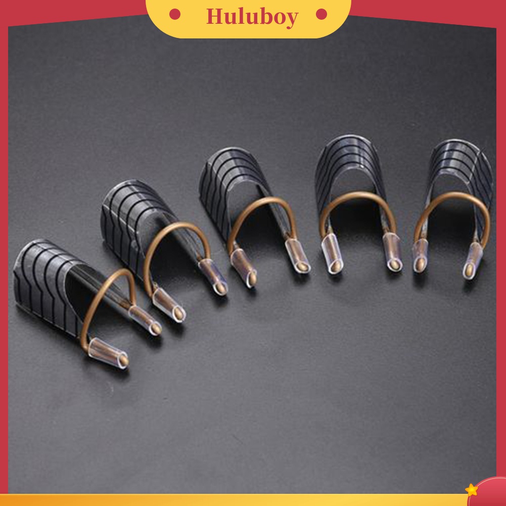 Huluboy Huluboy♡ 5pcs Alat Bantu Extension Kuku UV Gel Akrilik Bahan Aluminum Dapat Dipakai Ulang