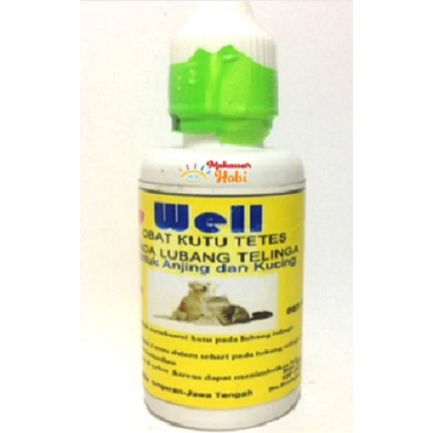 Obat Tetes Kutu Telinga untuk Kucing Anjing WELL Daun / Dalam Lubang