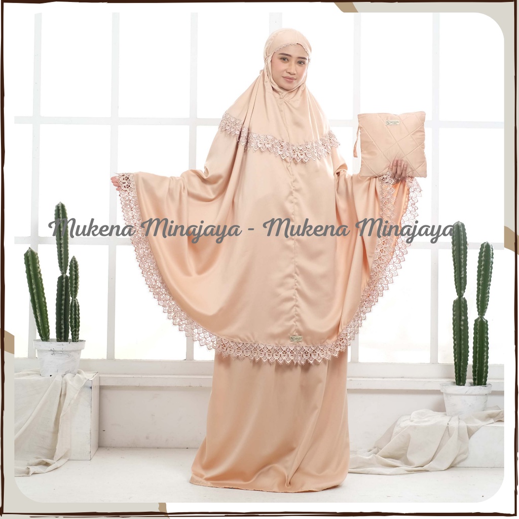 Mukena Dewasa Renda Mewah Jumbo Daily Traveling  Sutra Velvet Premium Fashion Mukenah Dewasa Muslim Terbaru