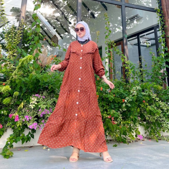 Gamis Terbaru Bahan Rayon Wanita Fashion