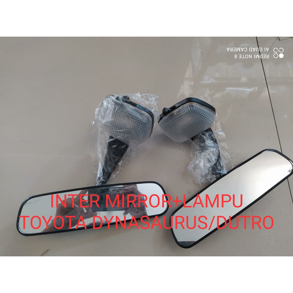 INTERIOR MIRROR + LAMP SPION DALAM TOYOTA DYNASAURUS / DUTRO HITAM