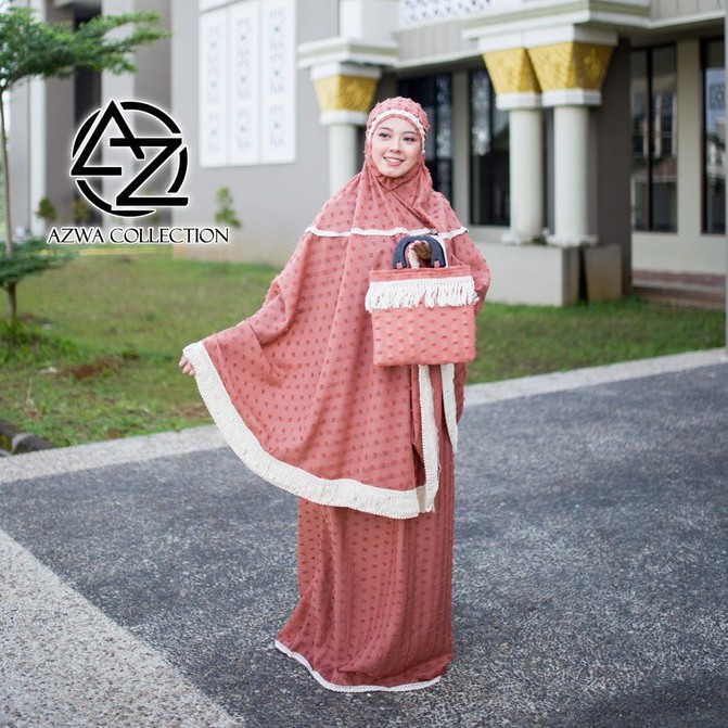 (COD) Mukena Khodijah Ukuran Jumbo Renda Azwa