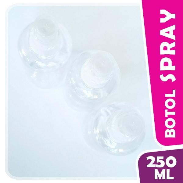 BOTOL SPRAY 250ml / Spray Bening - Botol Pet Memanjang / Tinggi