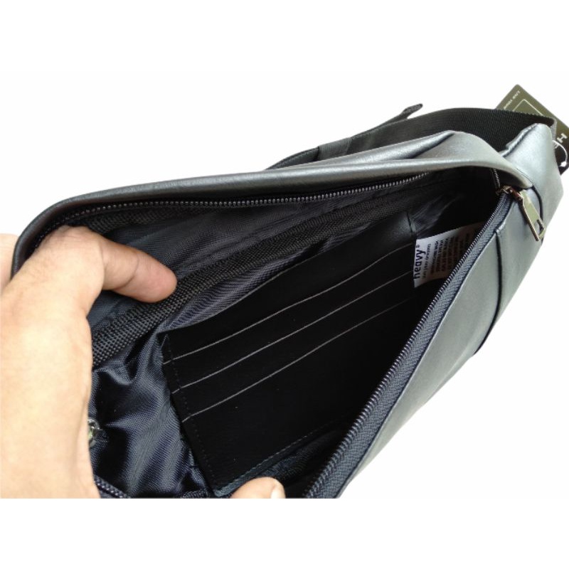 Tas Heavy Waistbag Kulit PU. Leather - Tas Pinggang Heavy