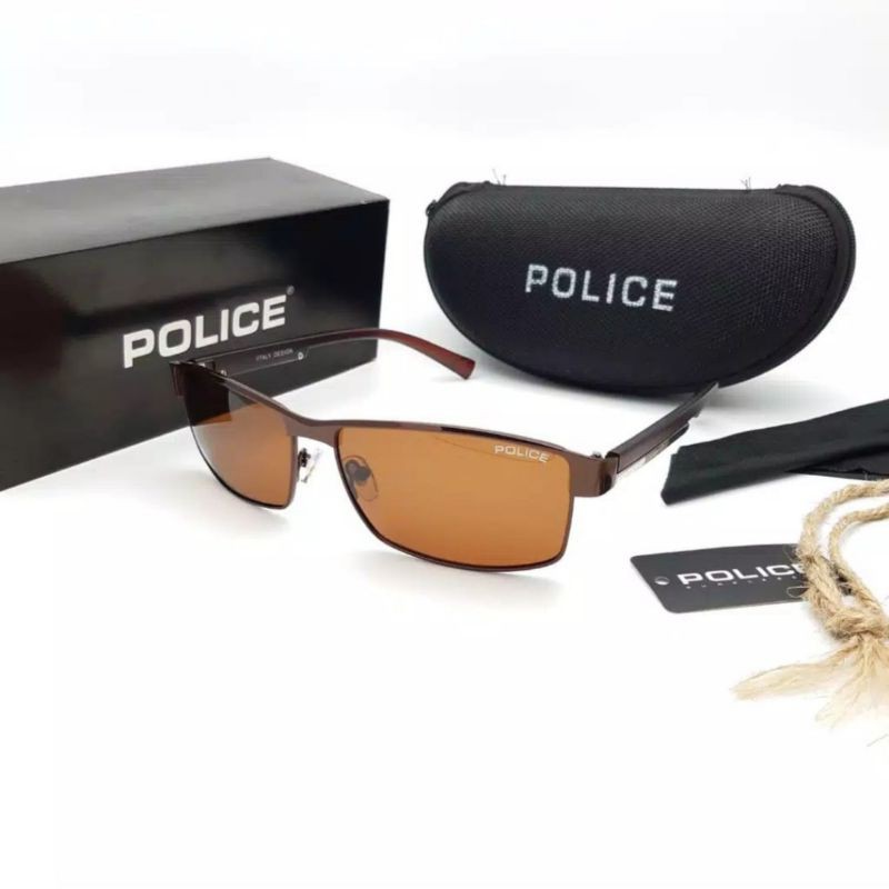 Kacamata Fashion Pria POLICE P24 polarized Full Set