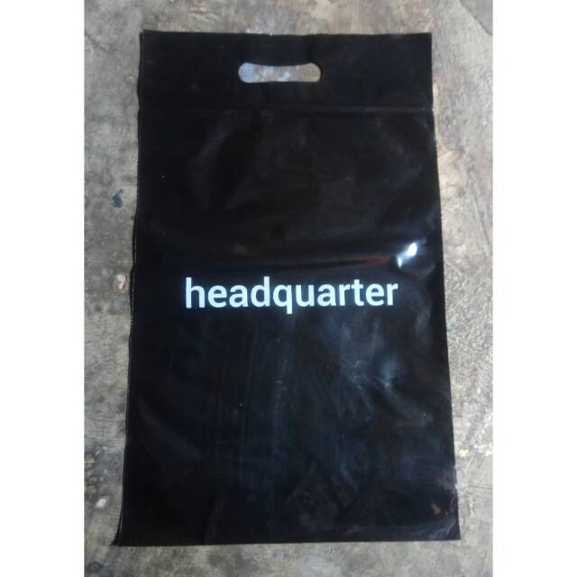 Plastik Ziplock / Klip pond Custom HITAM Uk.25x35+6Cm