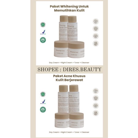 | LUCIENNE | PAKET WHITENING & ACNE LUCIENNE [FREE POUCH + NOTEBOOK]