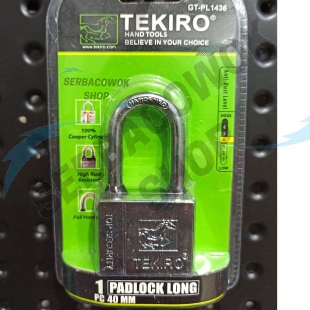 ♧ Tekiro Kunci Gembok Leher Panjang 40 mm Gembok Putih Tekiro ◄
