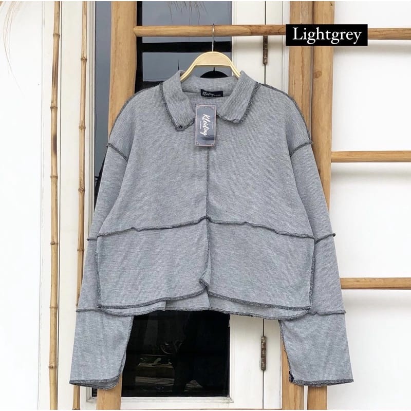 Kimberley Blouse Knit Big Size Desain Korea Terbaru