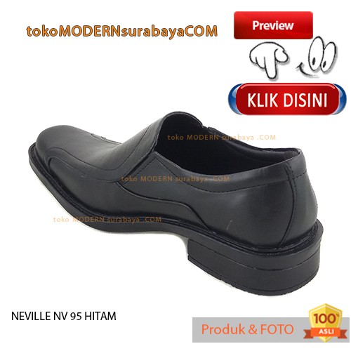 NEVILLE NV 95 HITAM sepatu pria sepatu pantofel slip on