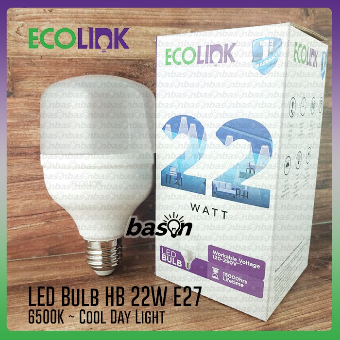 ECOLINK LED BULB 22W HB MV ND E27 G3 - Bohlam Lampu LED High Bay