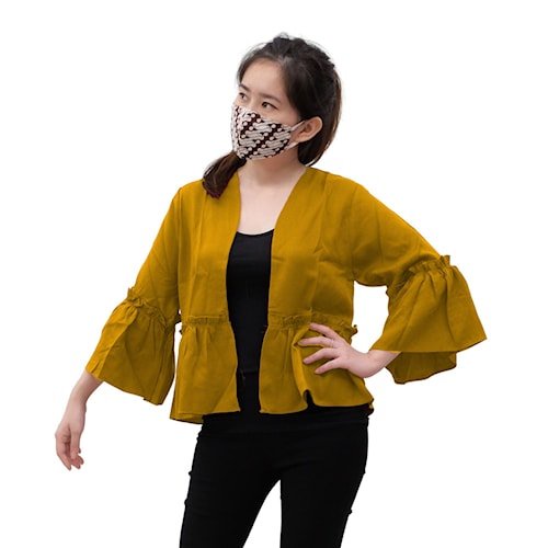 Baju Cardigan Mustard Wanita / Kardigan Wanita Dewasa / Gardigan Wanita / Outer Cardigan Lengan Panj