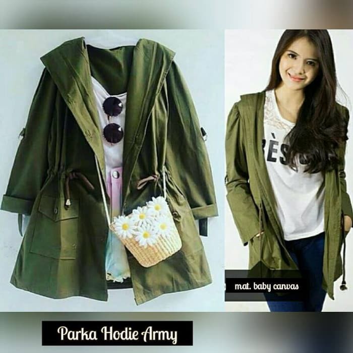 Jaket Wanita Funny Cewek Ukuran M Fit To L Warna Kuning Abu O2423F Jaket Wanita Parka Hoodie Army