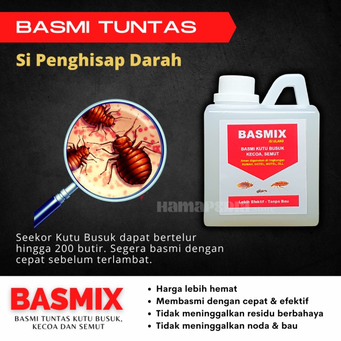 BASMIX: ANTI KUTU BUSUK KASUR, KECOA, SEMUT