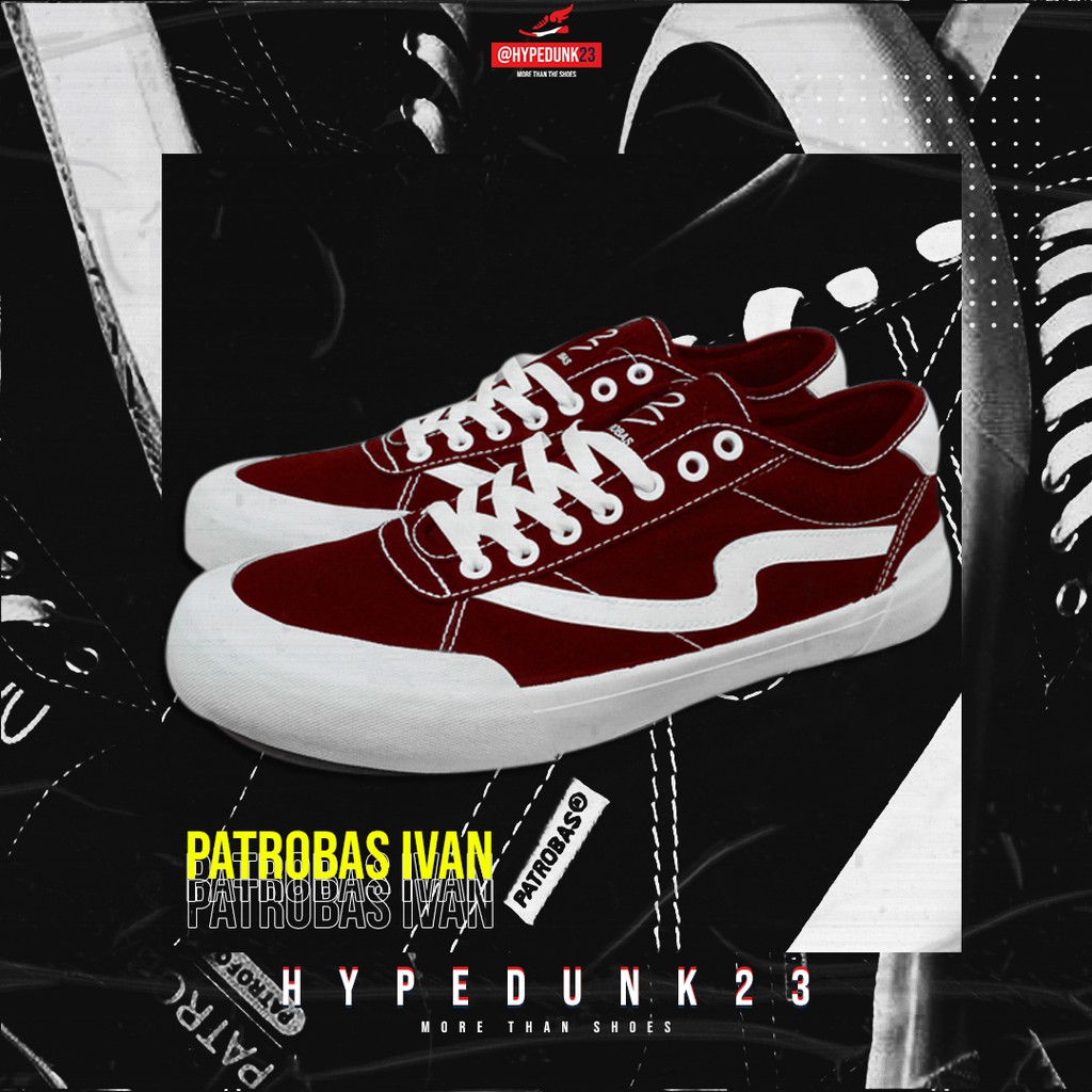 Sepatu Patrobas Ivan Low Cut Maroon (Merah Maroon)