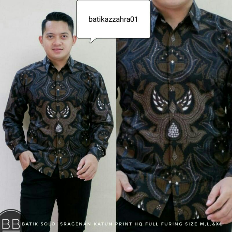 kemeja batik lengan panjang