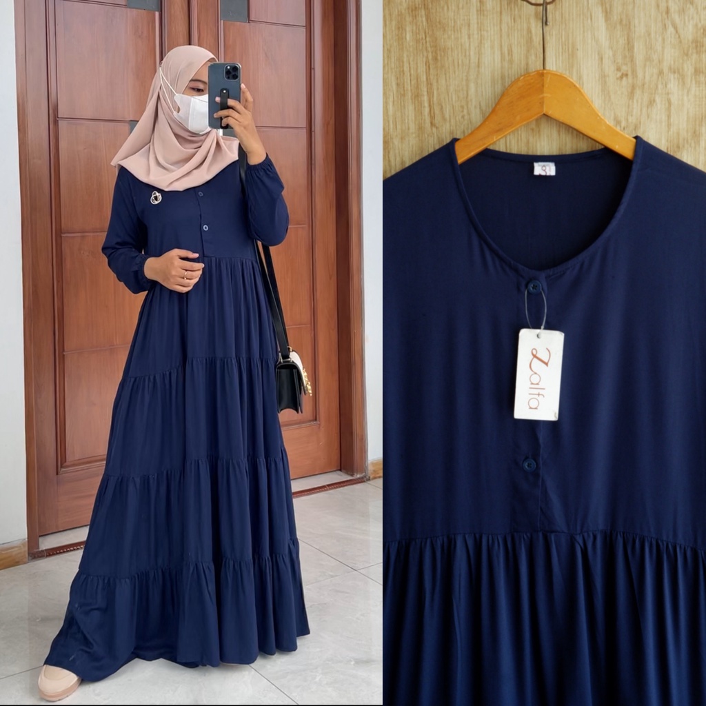 AYANA DRESS by ZALFA OUTFIT / dress polos/ gamis rayon